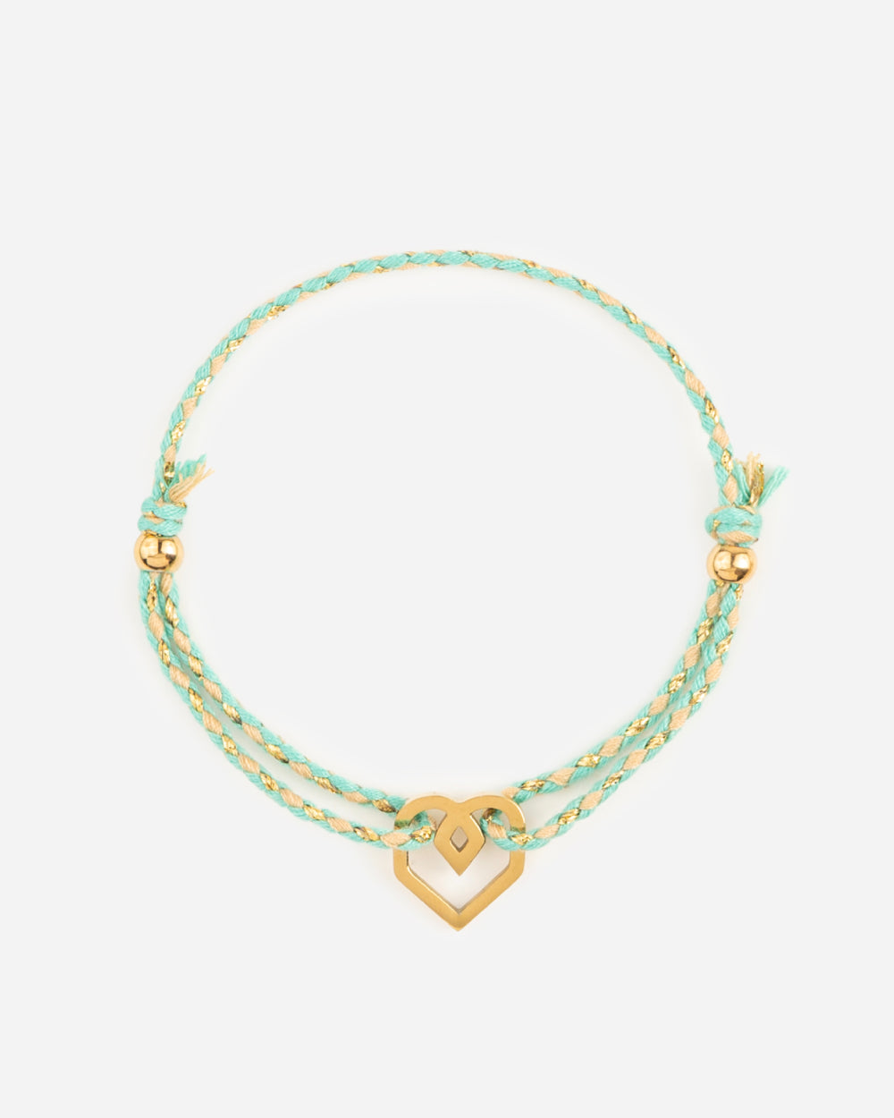 PULSERA Corazón Pistacho